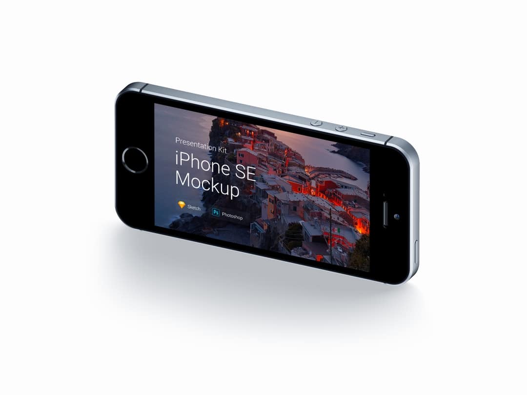 移动设备样机系列：iPhone SE 智能手机样机模板iPh