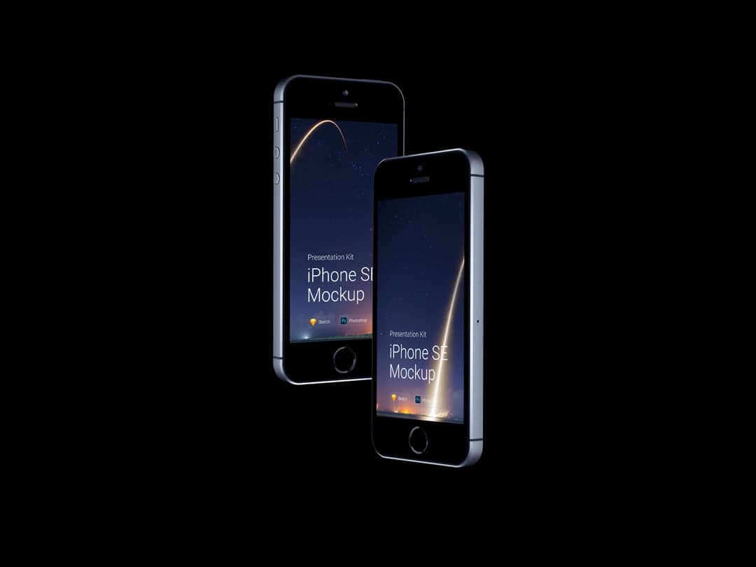 移动设备样机系列：iPhone SE 智能手机样机模板iPh