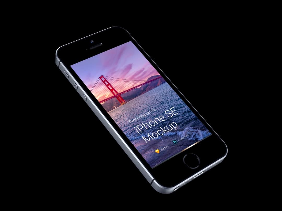 移动设备样机系列：iPhone SE 智能手机样机模板iPh