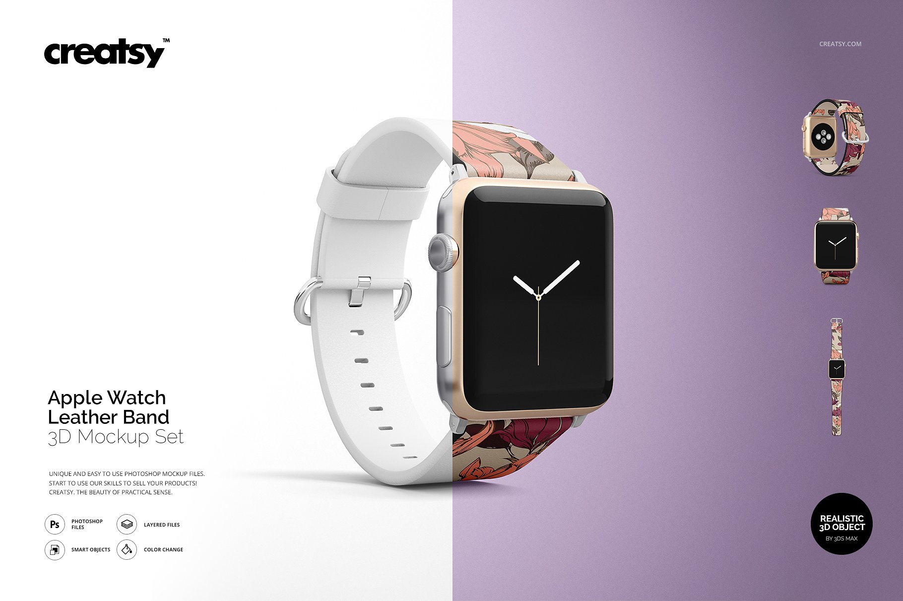 高品质的Apple Watch表带展示模型Apple Wat