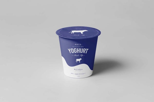 酸奶杯样机模板3 Yoghurt Cup Mock-up 3