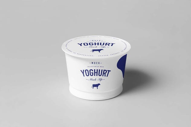 酸奶杯样机模板3 Yoghurt Cup Mock-up 3