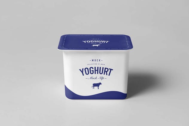 酸奶杯样机模板3 Yoghurt Cup Mock-up 3