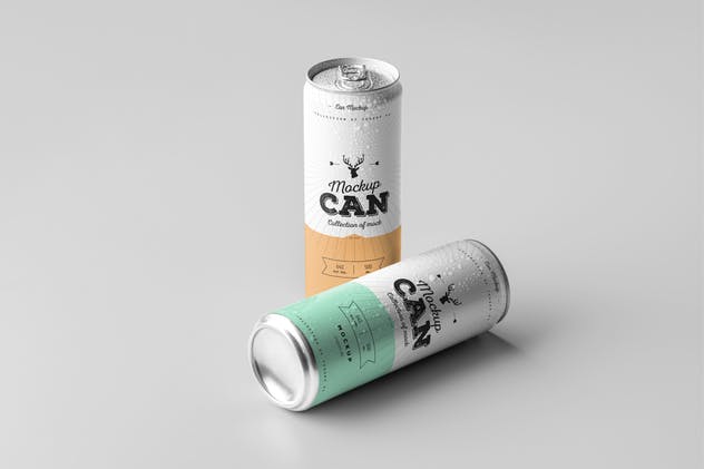 啤酒罐外观包装样机模板elements-can-mock-u