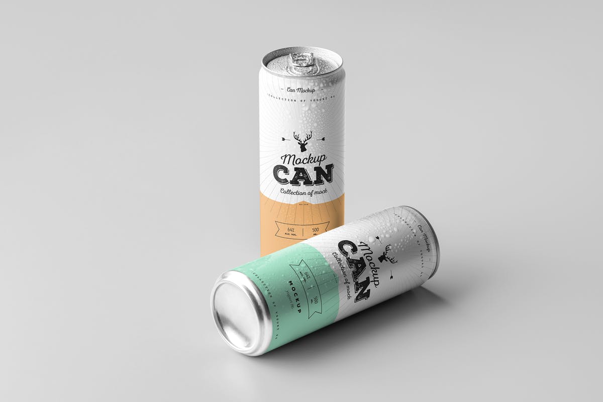 啤酒罐外观包装样机模板elements-can-mock-u