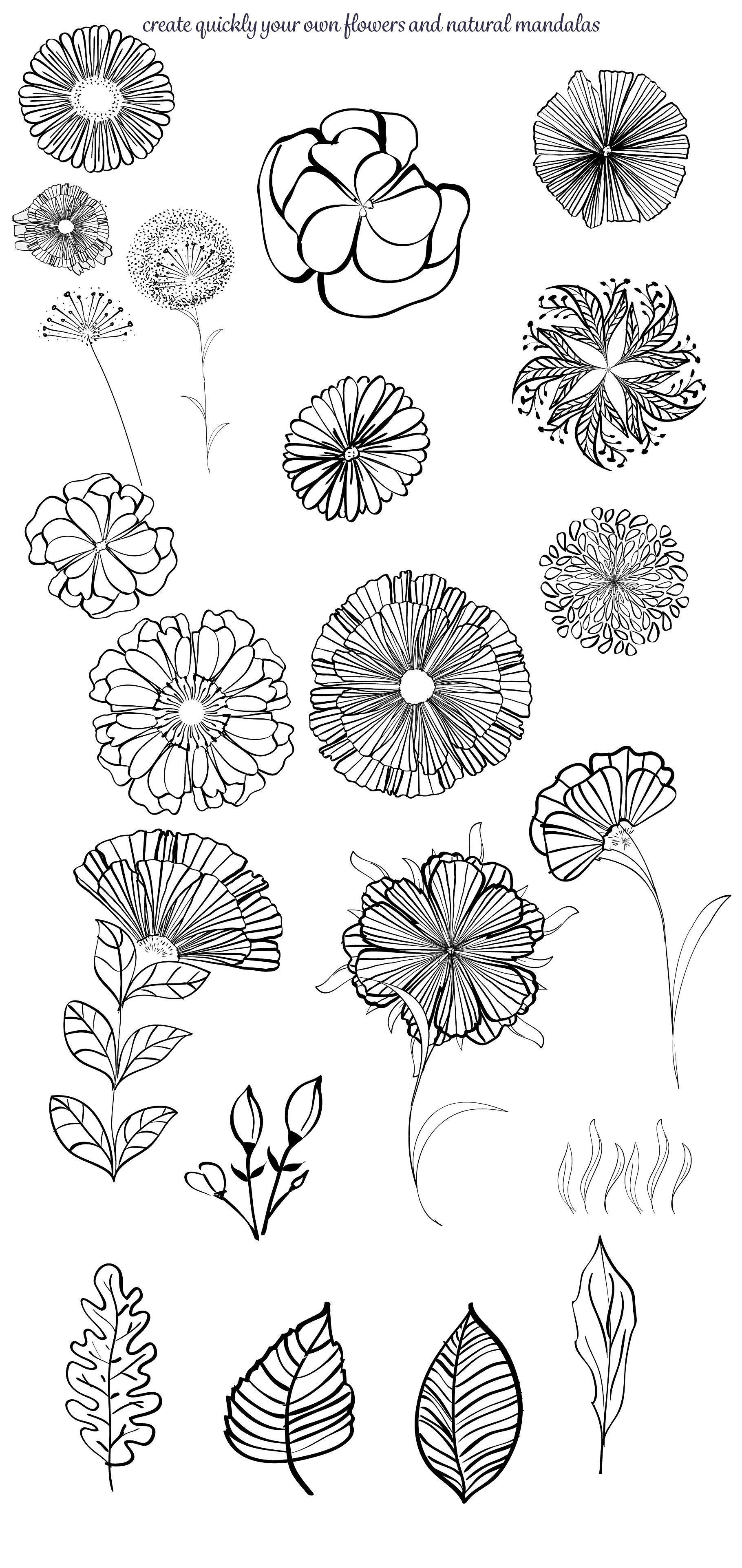 40个清新手绘风格的春天夏天花朵植物花纹纹理背景大集合Spr