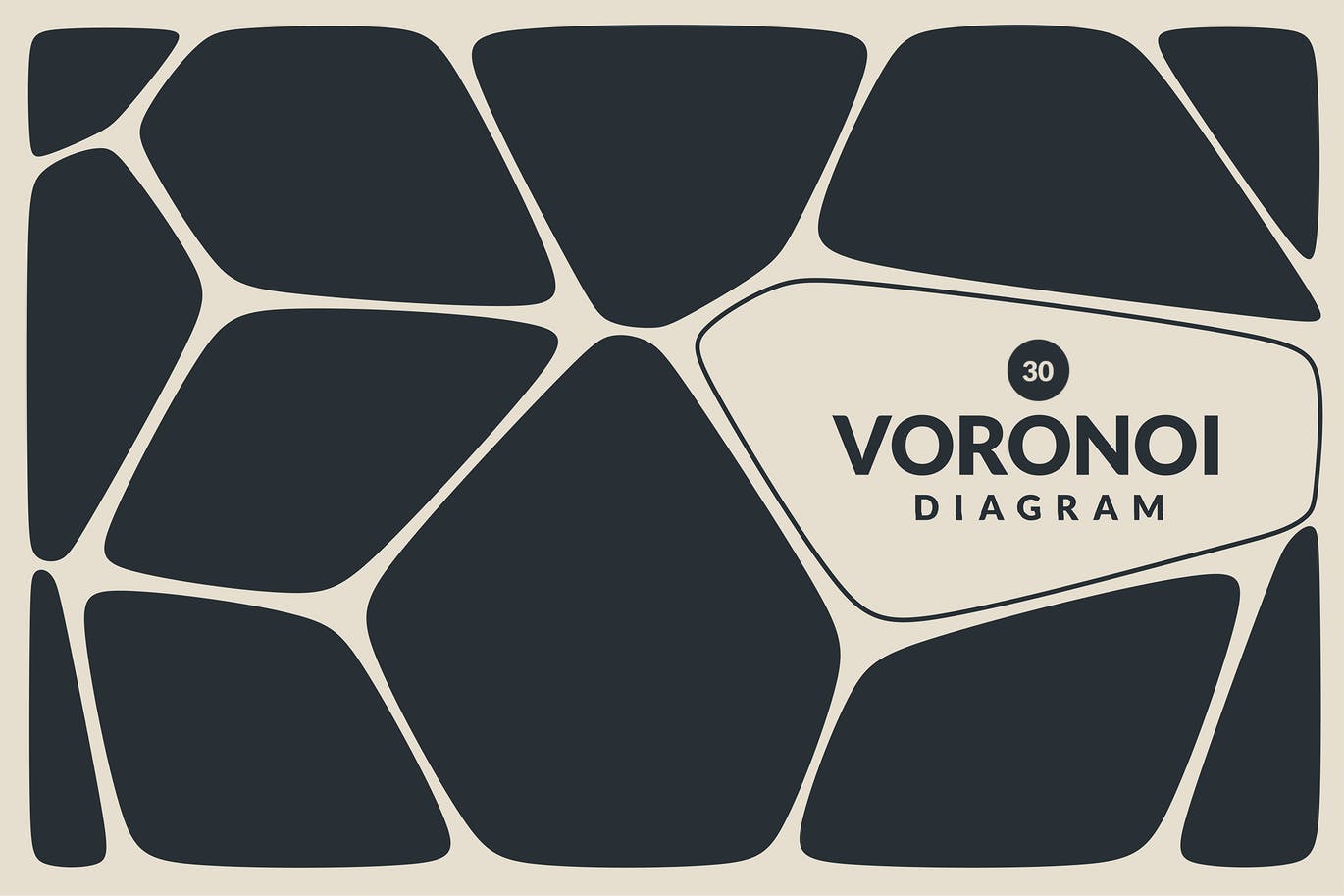 有趣的不规则矢量背景纹理底纹大集合voronoi-diagr