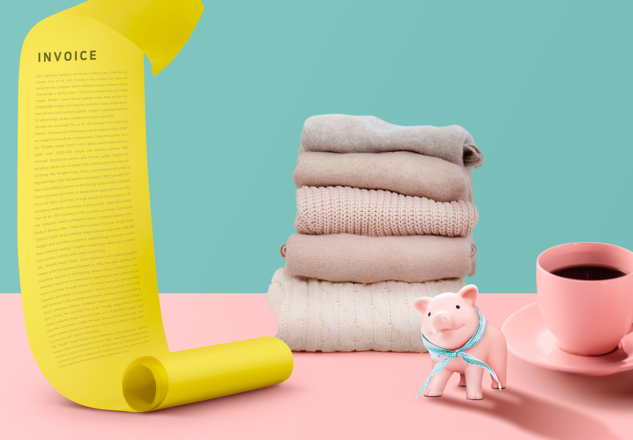 2019年最新粉红色品牌VI场景海报设计元素【账单、毛巾、咖