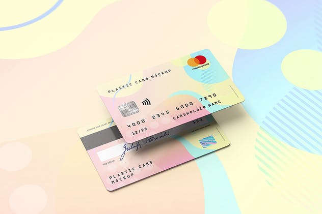 会员卡/银行卡/信用卡样机模板 Plastic Card B