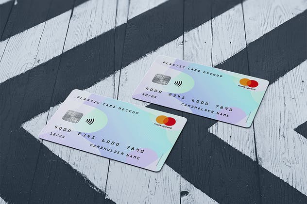 会员卡/银行卡/信用卡样机模板 Plastic Card B
