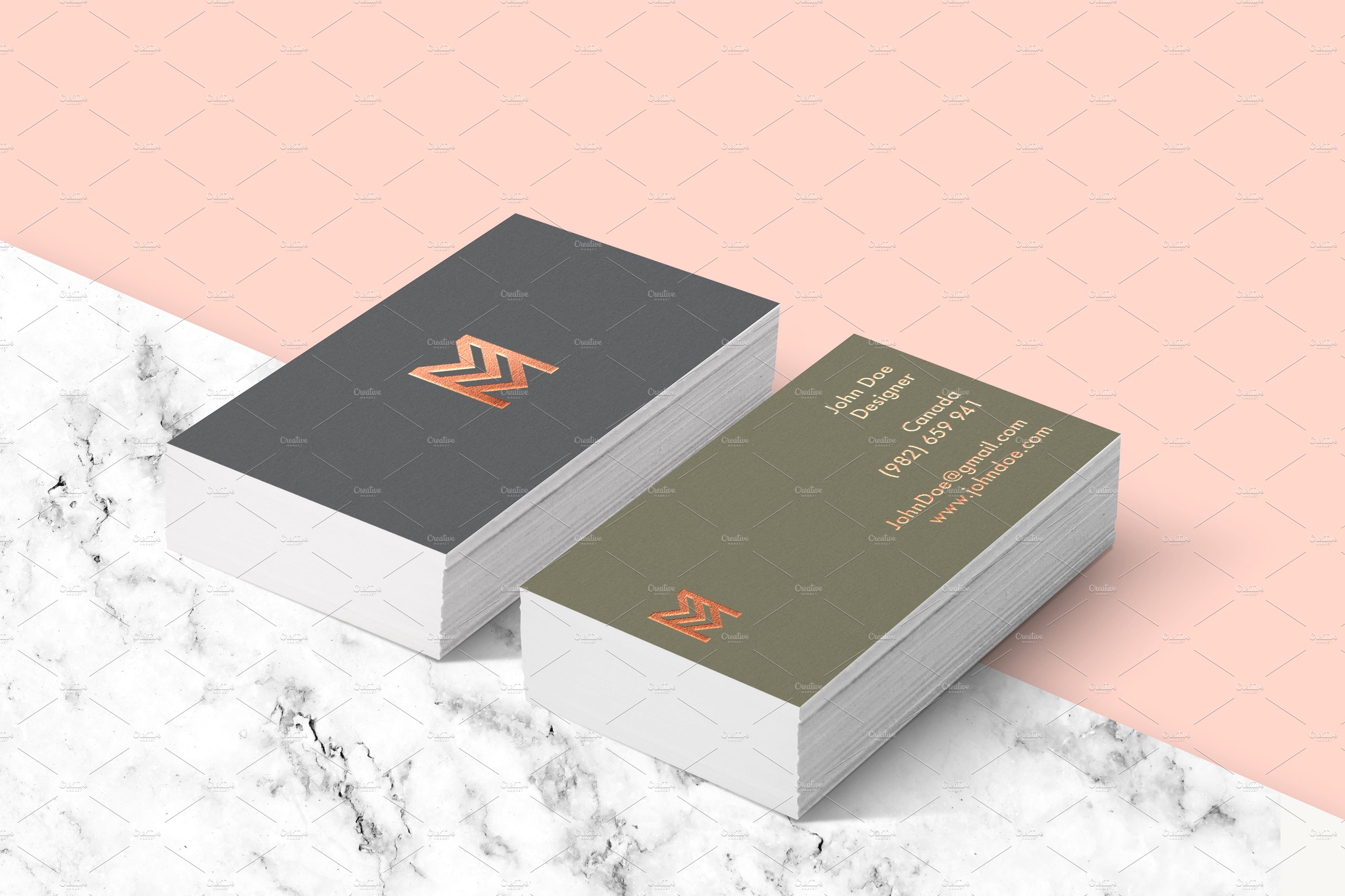 企业名片样机模板 Business Cards Mockup