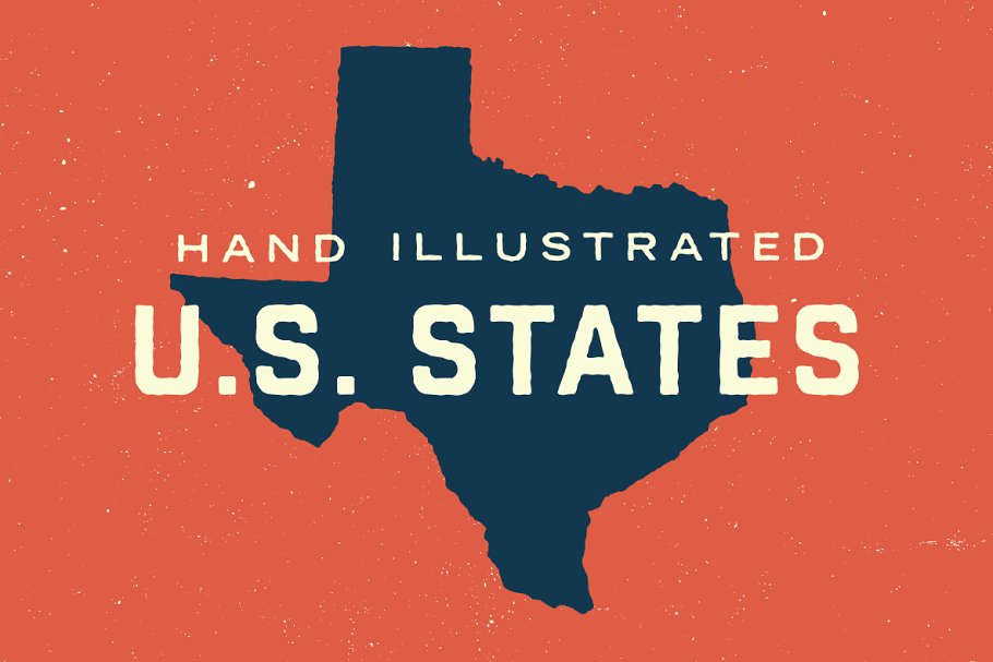 50个国家-手绘图 50 States - Hand Ill