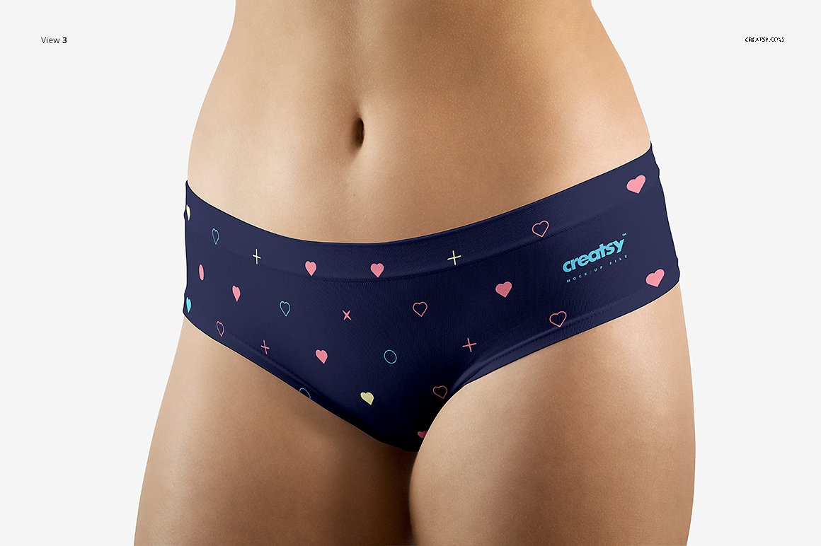 高清晰的女性内裤Women_s Briefs Mockup