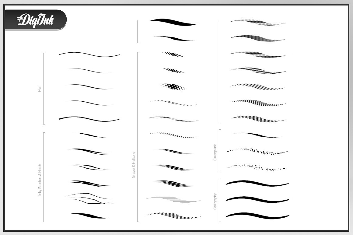 钢笔硬笔刷设计素材 RM Digi Ink #1254277
