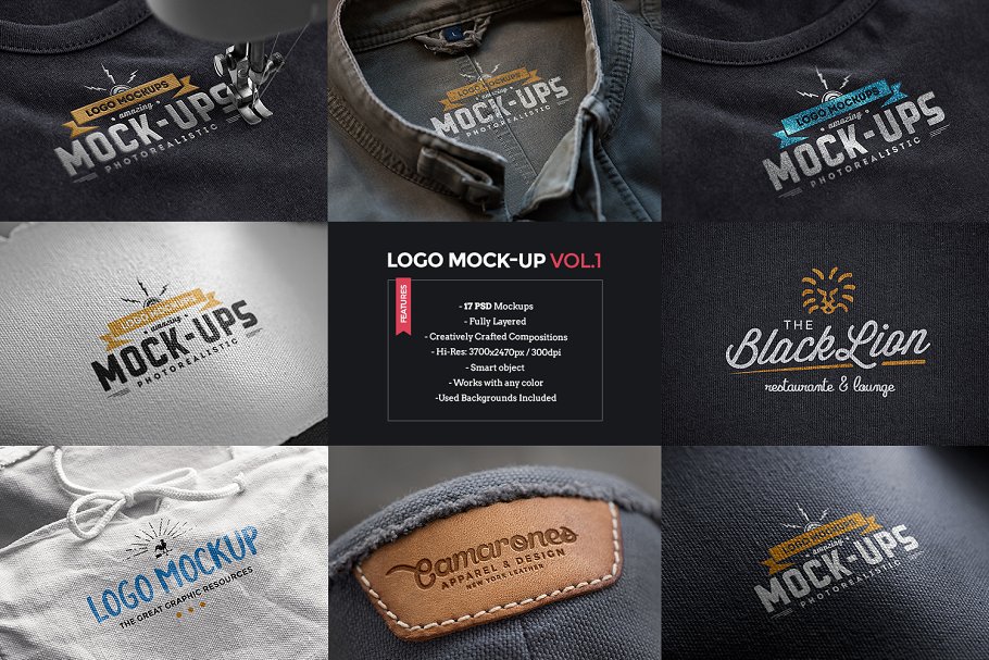 服装制衣纺织业专用 Logo 样机模板 Logo Mock-