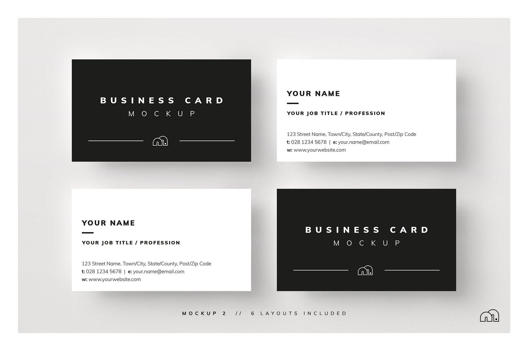 多角度多样式名片样机模板 Business Card Moc
