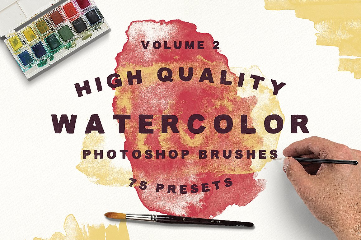 高品质水彩画笔75 Watercolor Brushes -