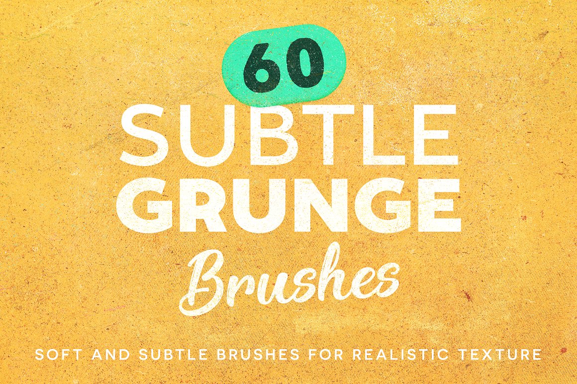 60个复古纹理笔刷 60 Subtle Grunge Bru