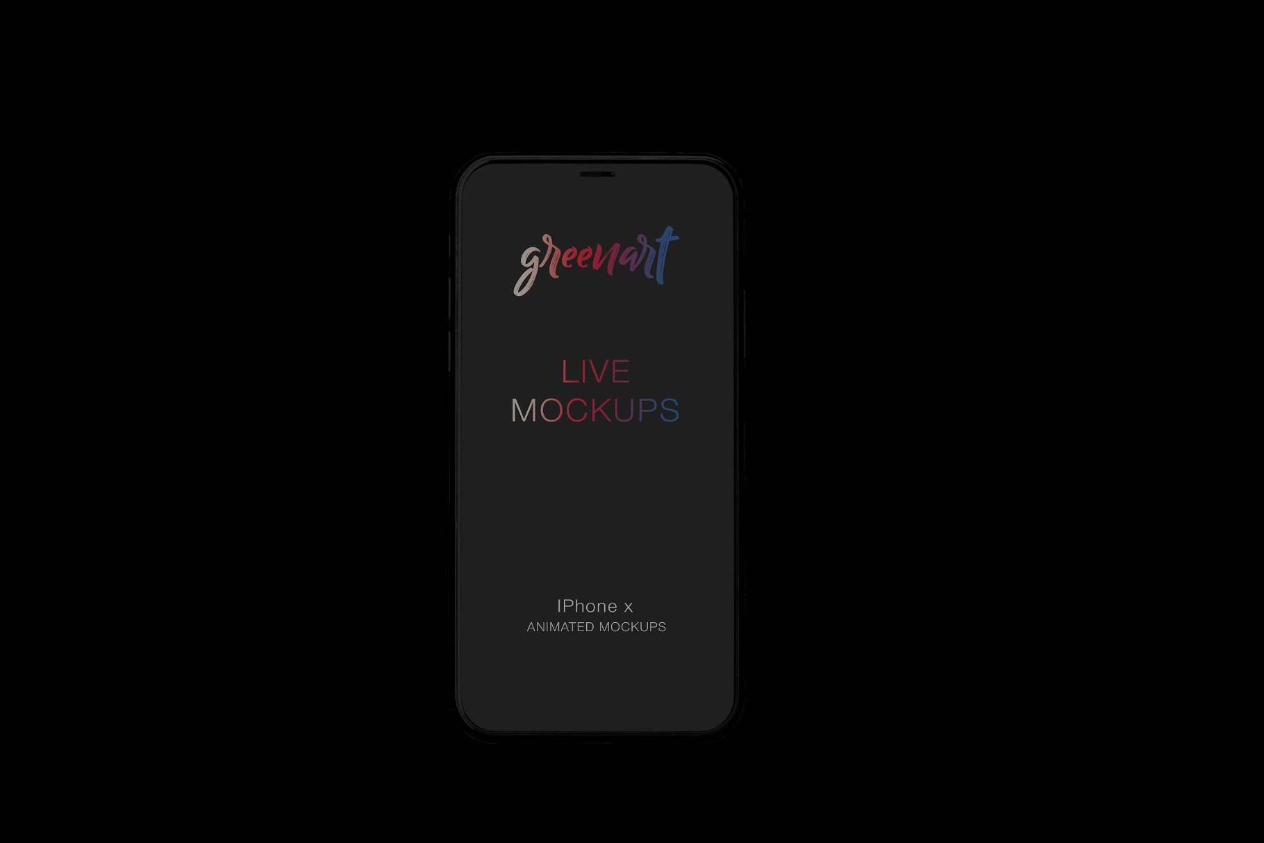 独特的动画iPhone X展示模型mockupsAnimat