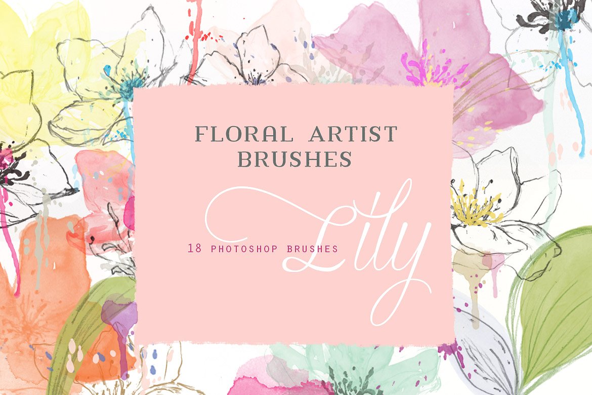 花卉PS笔刷 Floral Photoshop Brushe