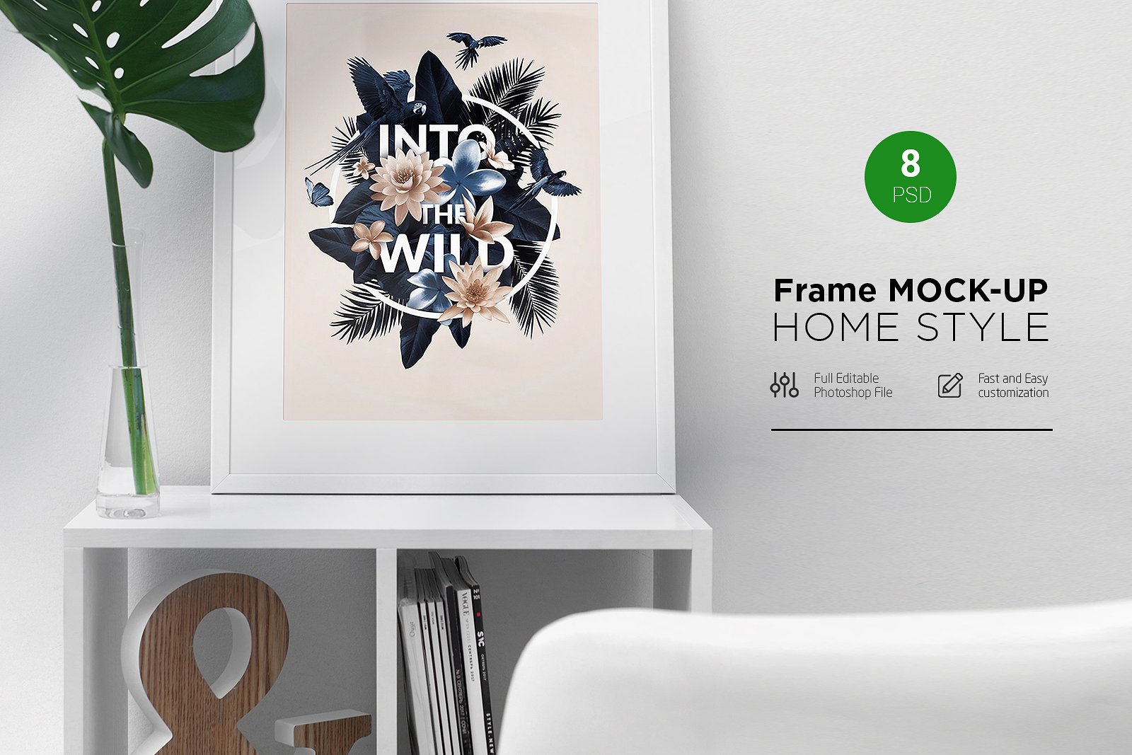 高端居家客厅海报样机展示模型Frame_Mock_Up_Ho