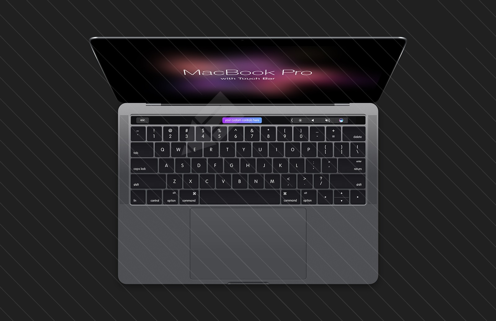 Mac电脑样机模板 MacBook Pro with Tou