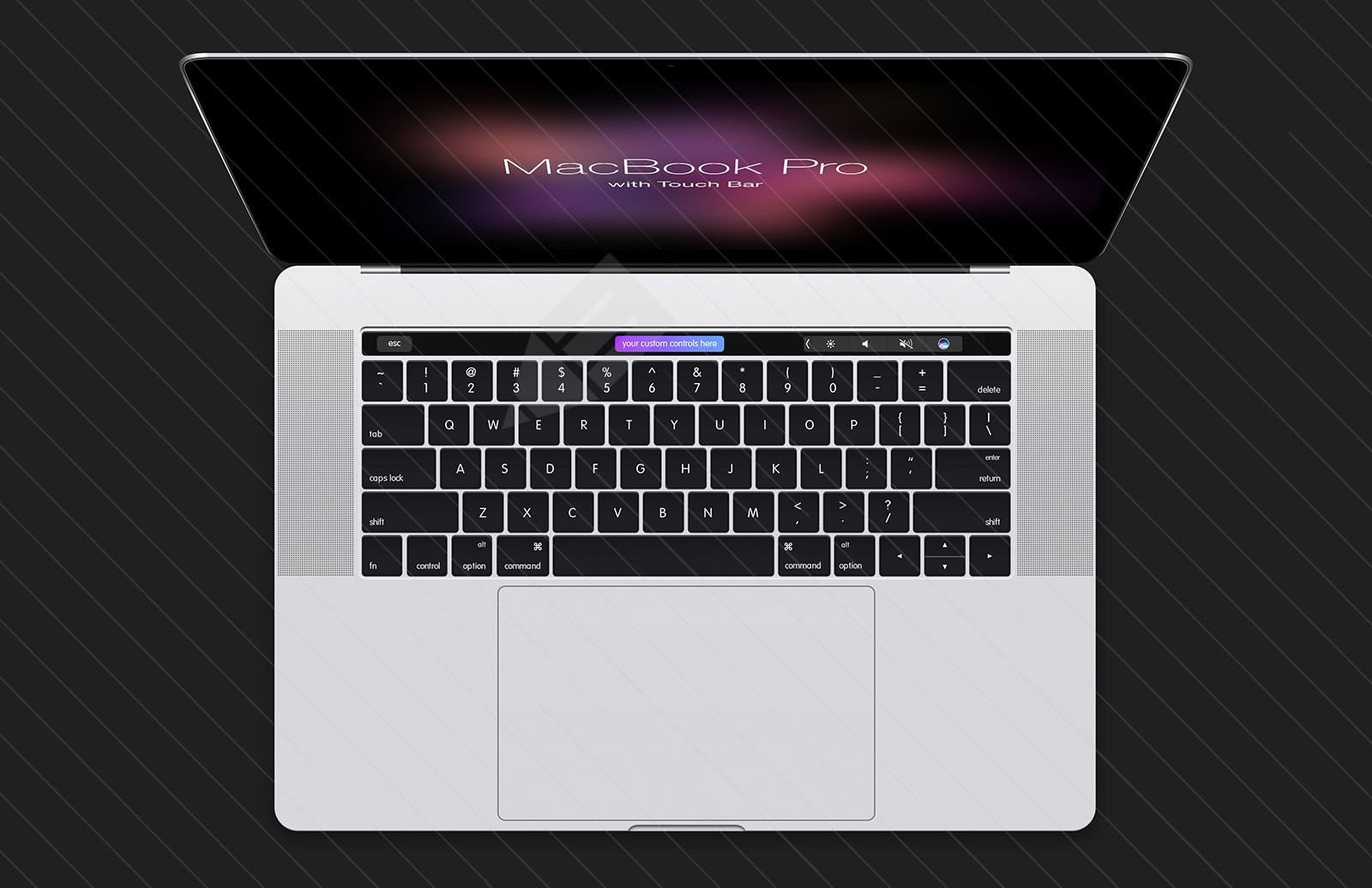 Mac电脑样机模板 MacBook Pro with Tou