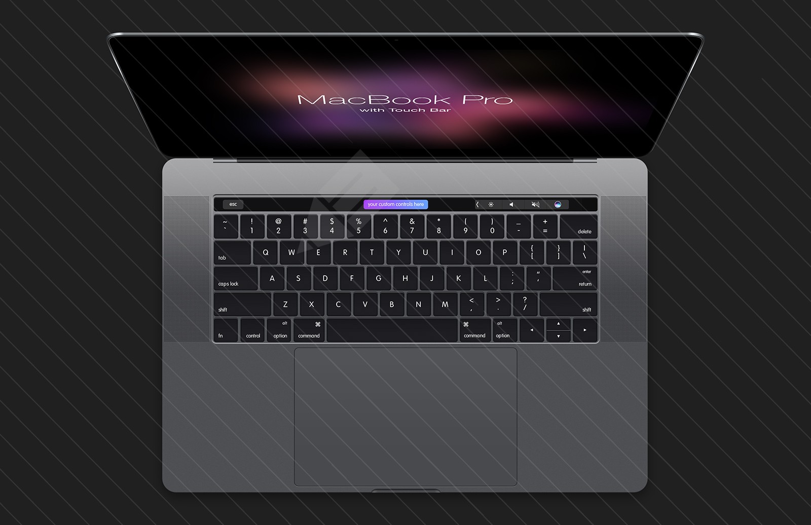 Mac电脑样机模板 MacBook Pro with Tou