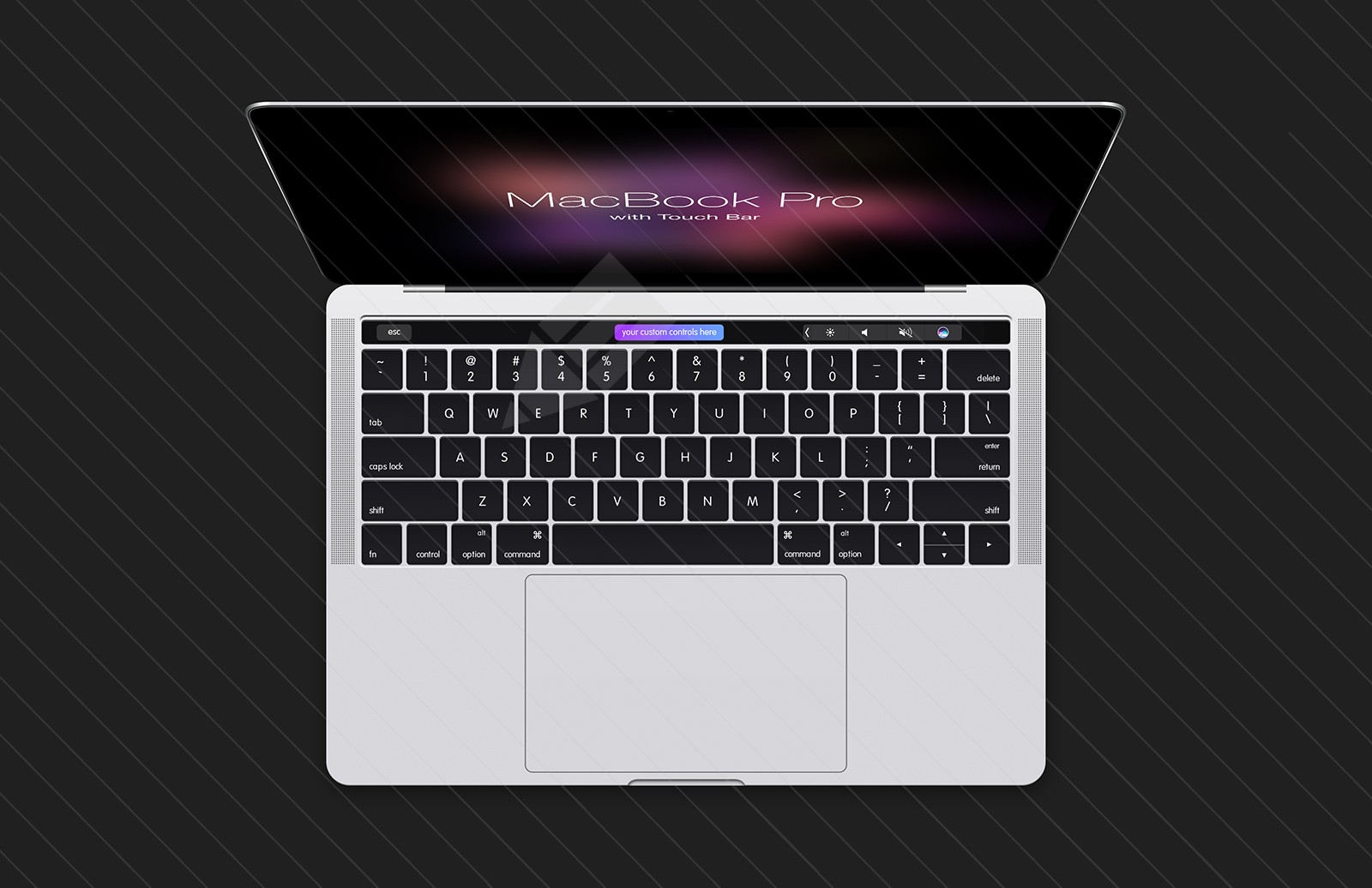 Mac电脑样机模板 MacBook Pro with Tou