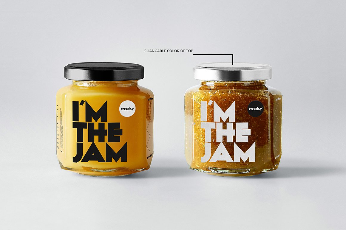 果酱肉酱罐食品包装外观设计样机模板 PSD_Jam_Jar_