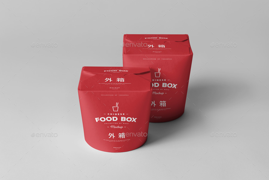 中式食品包装样机PSD_food_box_mock_up #