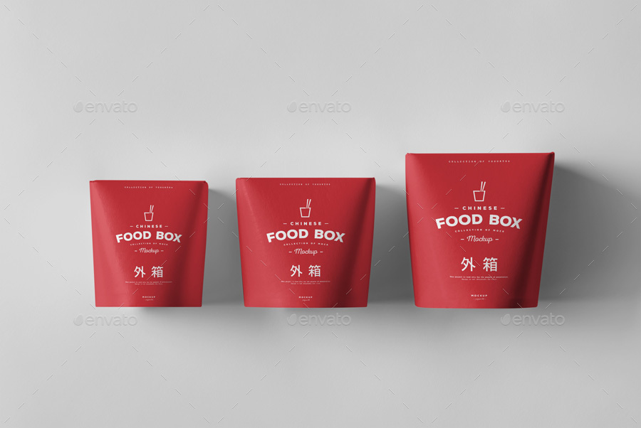 中式食品包装样机PSD_food_box_mock_up #