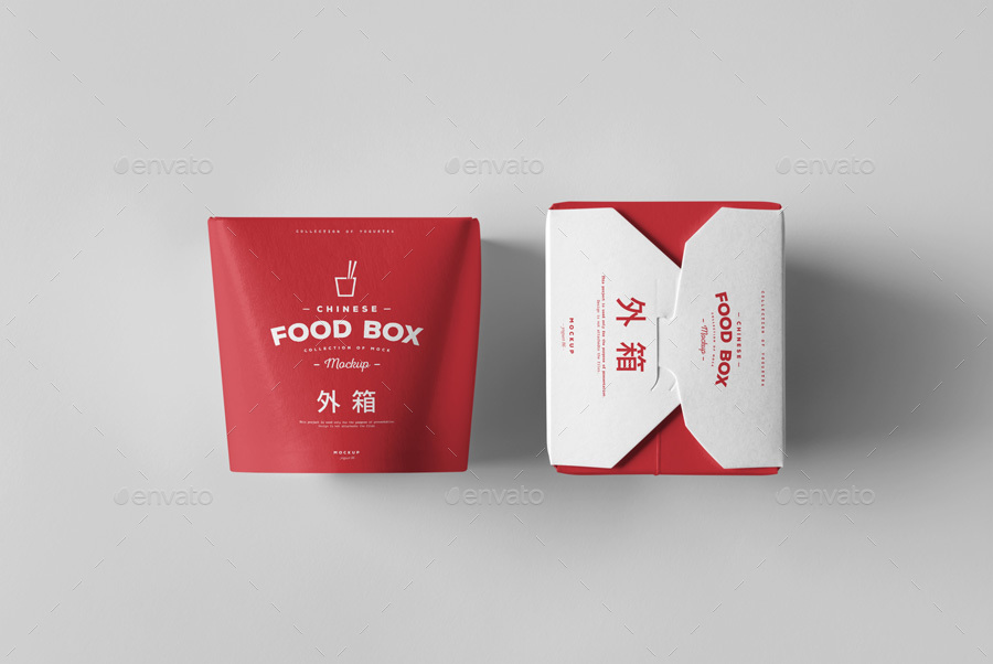 中式食品包装样机PSD_food_box_mock_up #