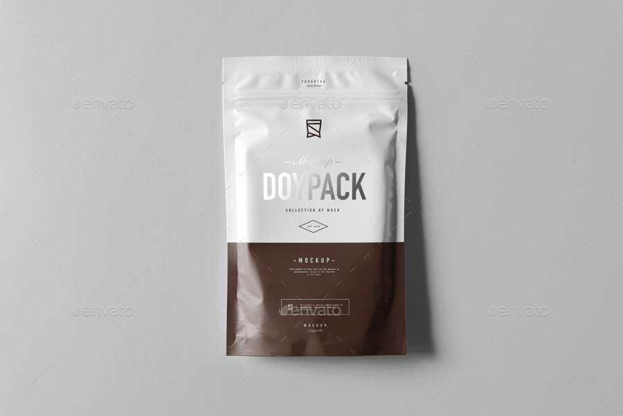 食品包装自立袋样机 模板 Doypack Mock-up