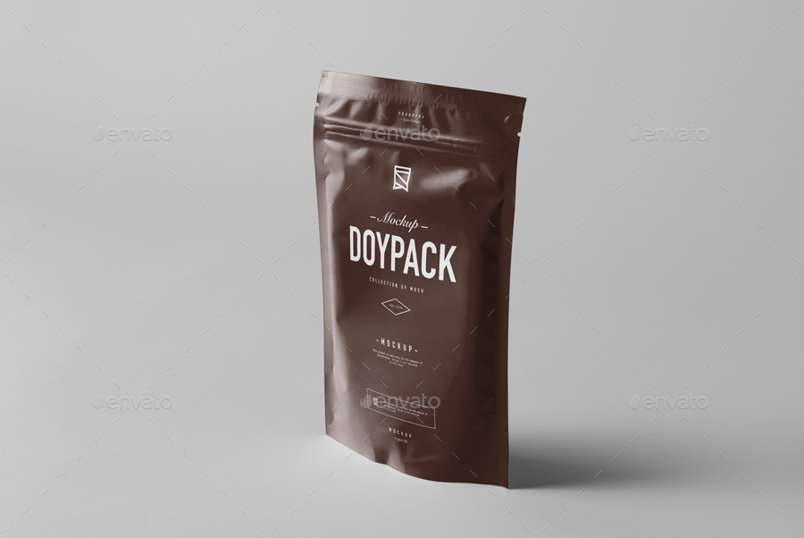 食品包装自立袋样机 模板 Doypack Mock-up