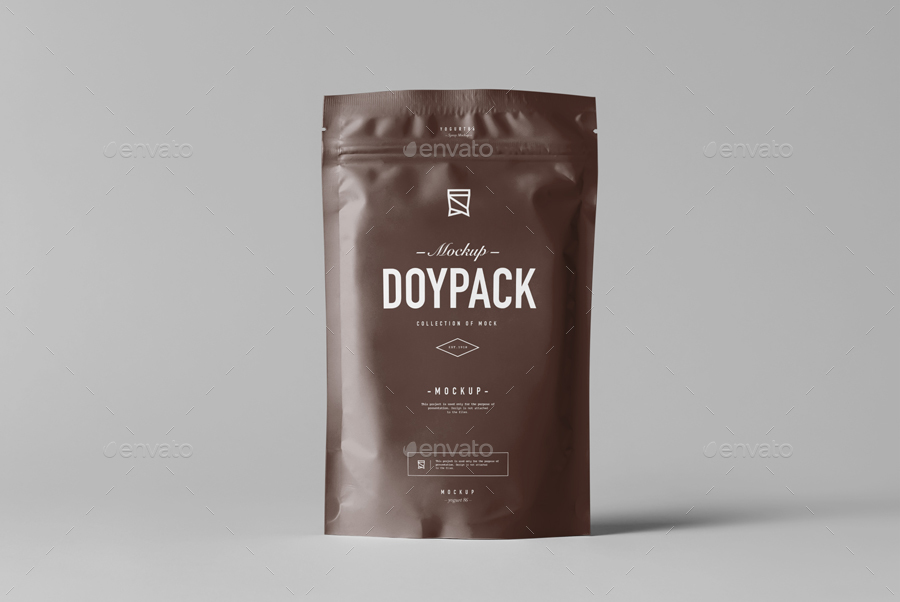 食品包装自立袋样机 模板 Doypack Mock-up
