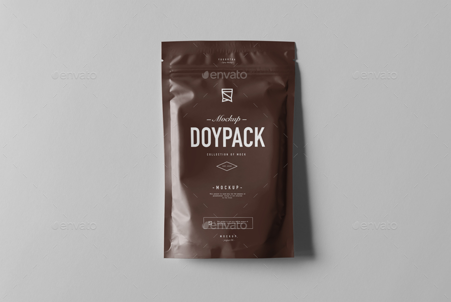 食品包装自立袋样机 模板 Doypack Mock-up