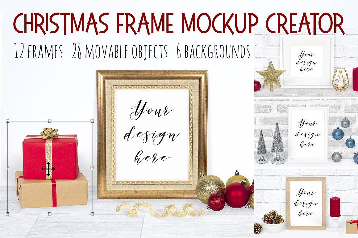 圣诞主题相框样机模板Christmas_Frame_Mock