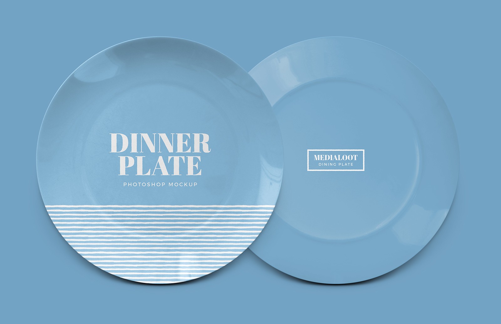 陶瓷餐盘样机 Dinner Plate Mockup for