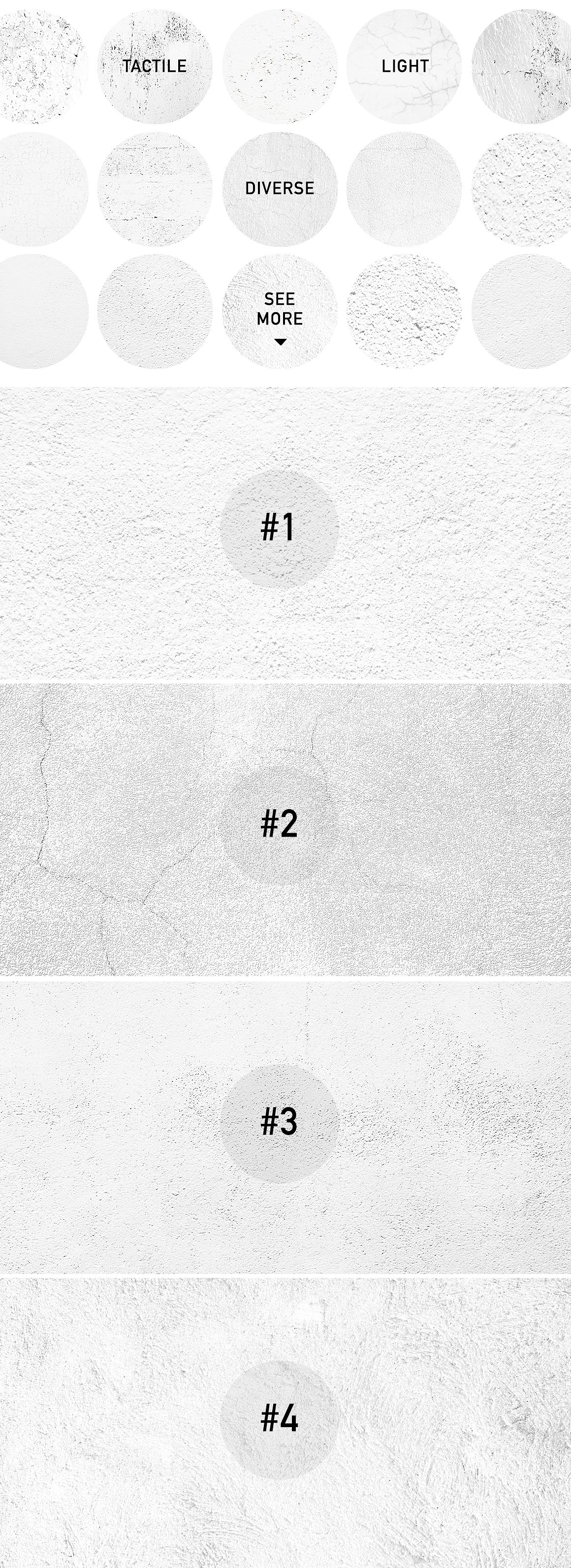 白墙石膏墙笔刷素材 WhiteWalls — 25 Plas