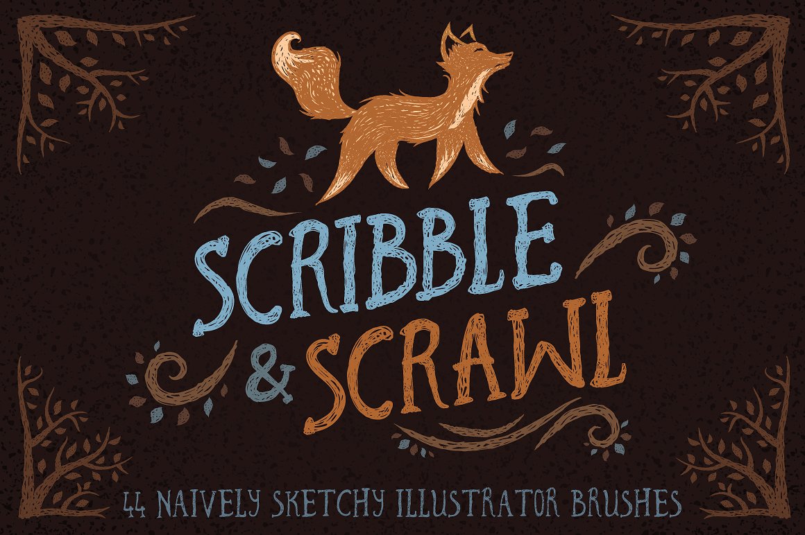创意矢量手绘涂画元素 Scribble & Scra