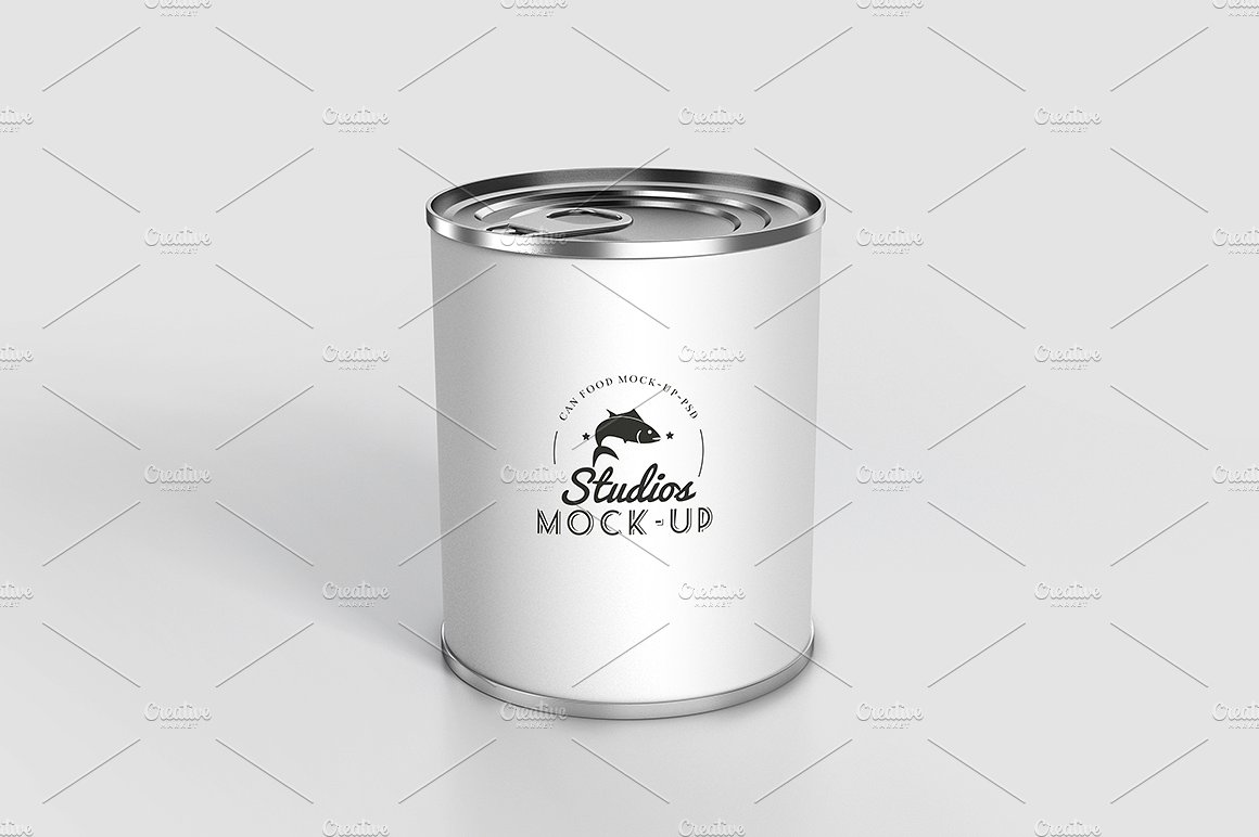 罐头包装样机模版 Can Preserve Mock-Up