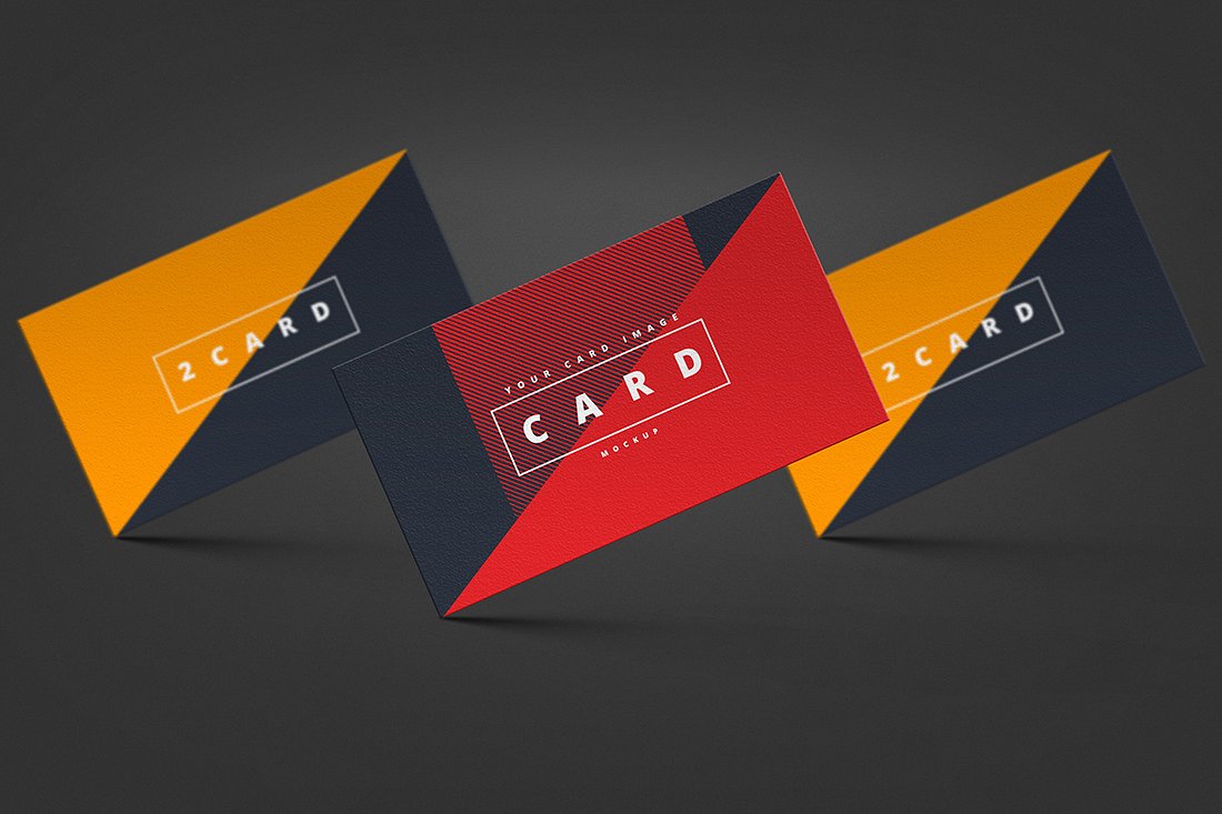 多角度名片展示样机模板 7 Business Card Mo