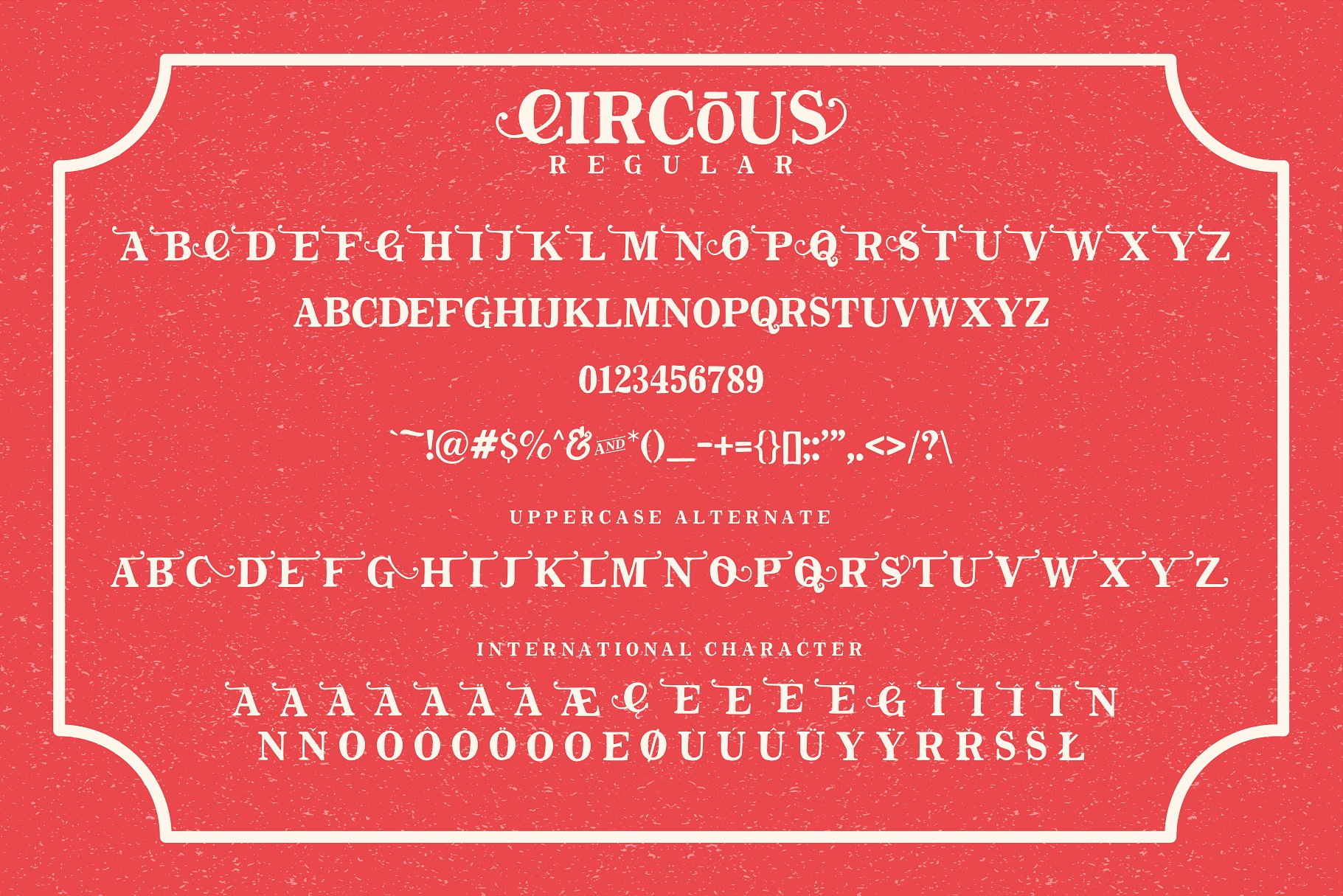 一款经典的粗糙英文字体 The Circous #31230