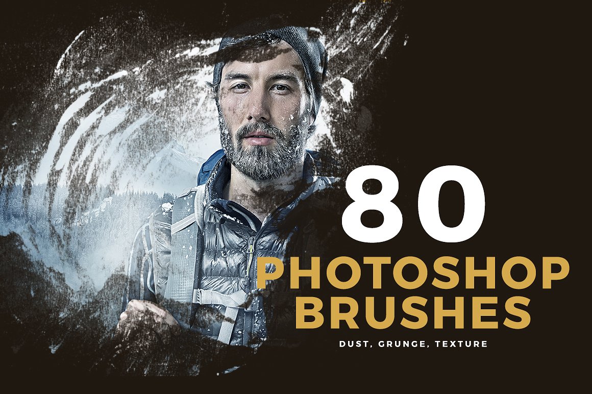 80个为图片添加户外质感灰尘纹理的Photoshop笔刷80