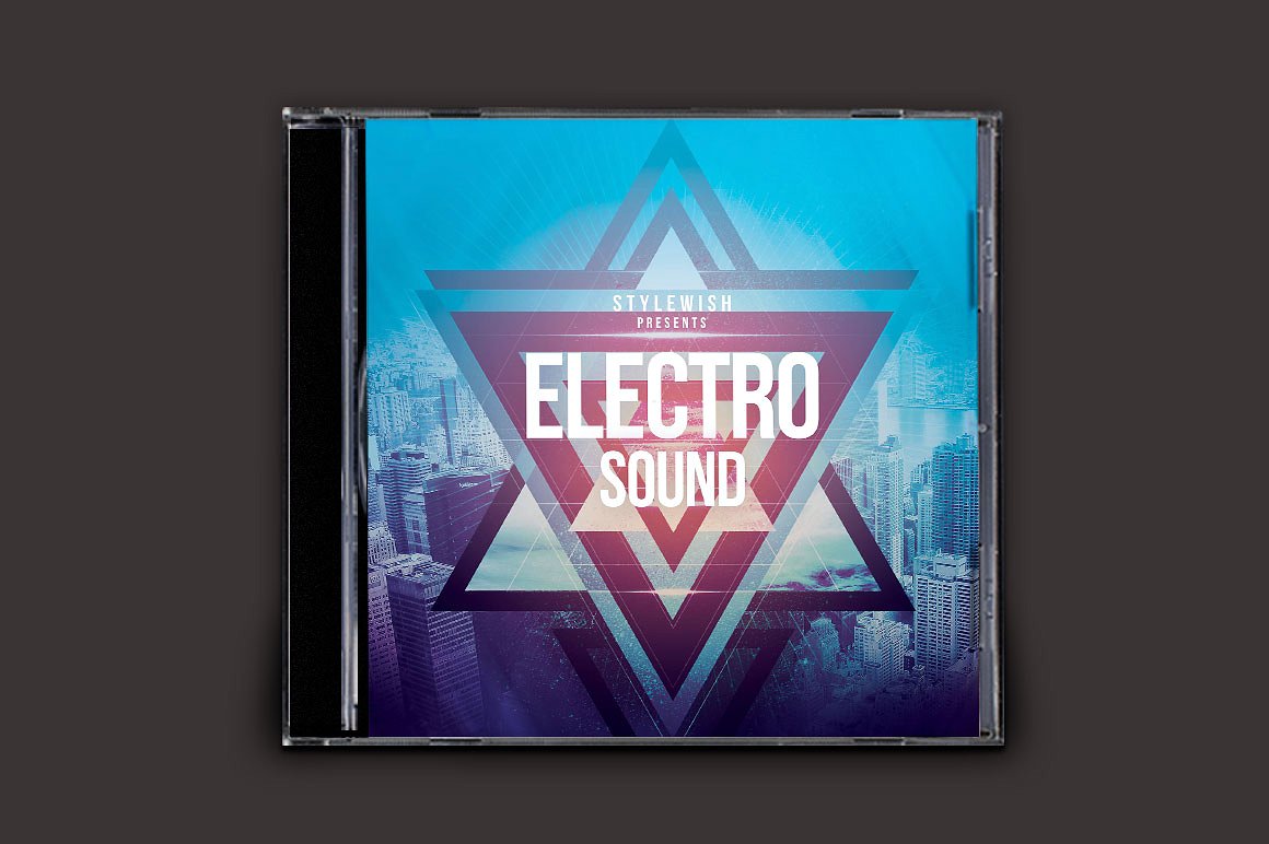 电子音乐CD封面模板 Electro Sound CD Co