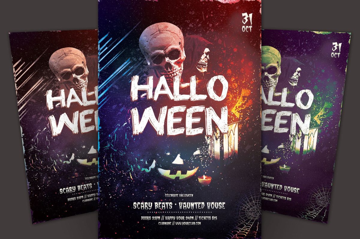 万圣节庆典活动传单模板 Halloween Flyer Te