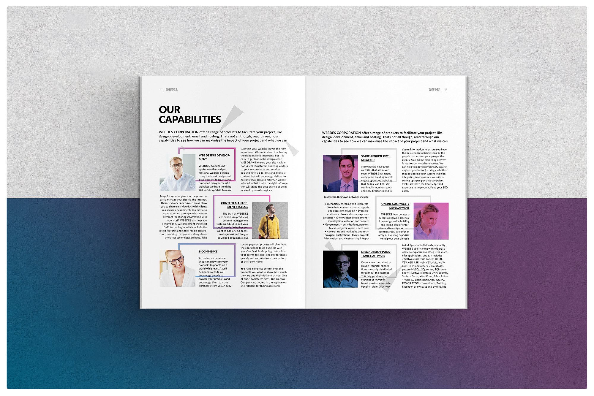 科技公司企业画册模板 Web-Design-Brochure