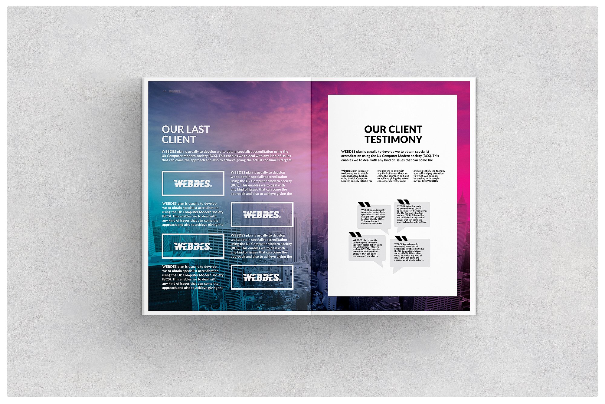 网页设计开发提案宣传手册AI矢量模版 Web Design