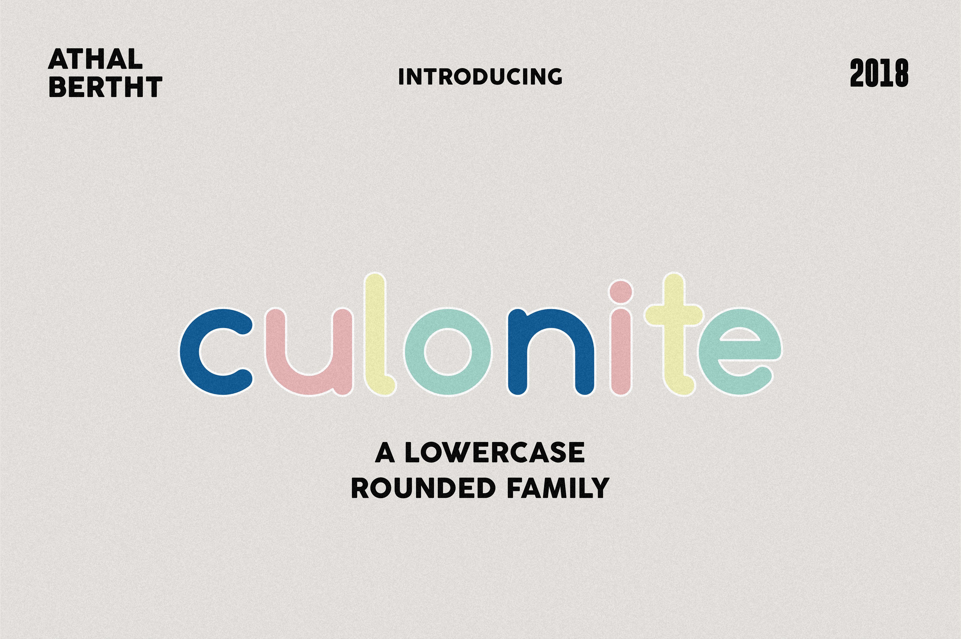 俏皮的无衬线圆形英文字体系列 Culonite - Lowe